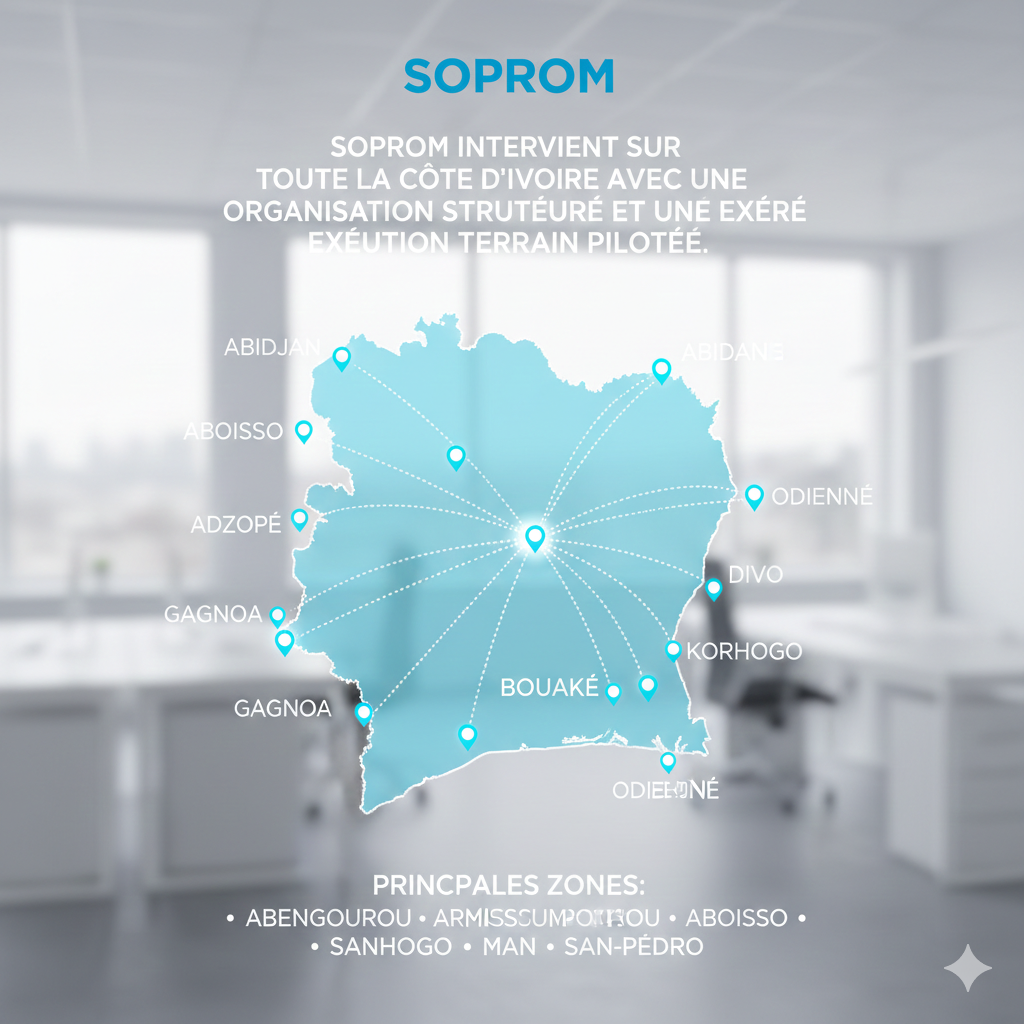 Couverture de l'agence soprom